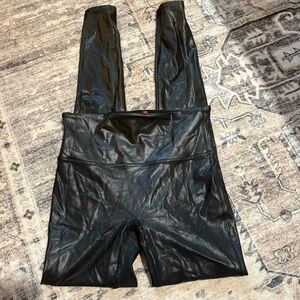 Spanx faux leather leggings black